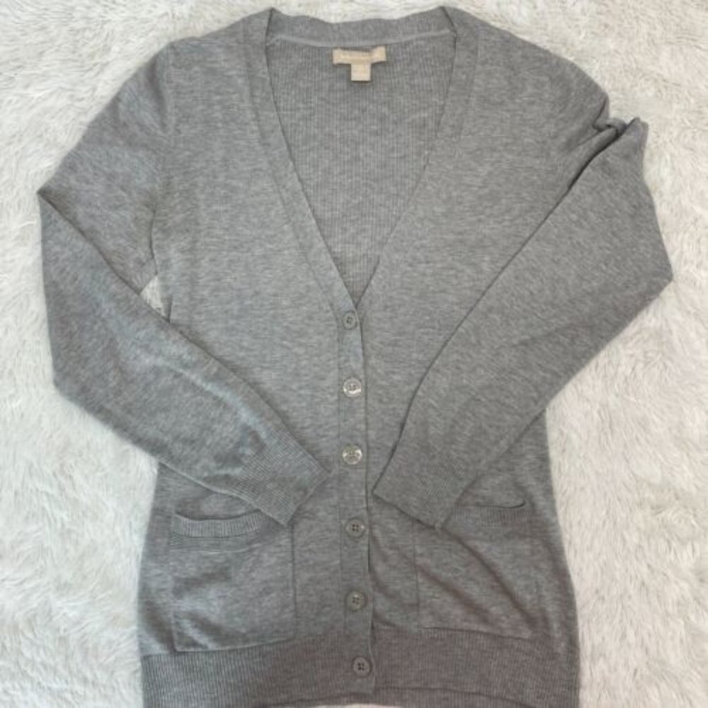 Banana Republic Silk-Cotton Ribbed Cardigan